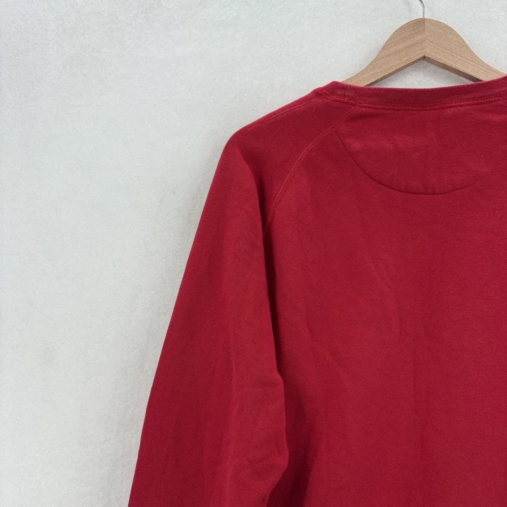 Jordan Sweatshirt Mens Large Red Fleece Crewneck Pullover JORDAN Logo Graphic